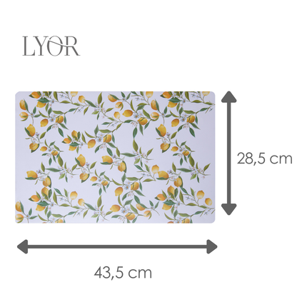 Lugar Americano Siciliano 43,5cm x 28,5cm Incolor Polipropileno - Lyor