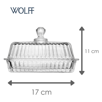 Manteigueira Geneva 17cm x 10cm x 11cm Cristal - Wolff
