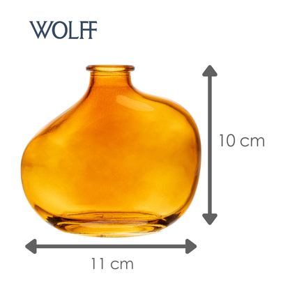 Vaso Organics 11cm x 10cm x 5,5cm Âmbar Vidro - Wolff