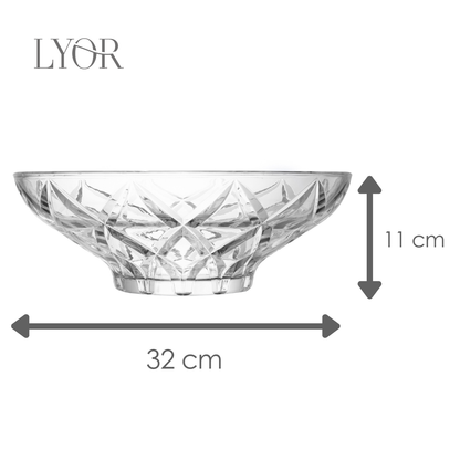 Centro de Mesa Deli Diamond 32cm x 11cm Cristal - Lyor