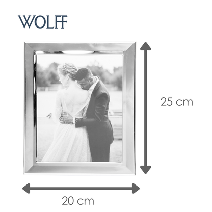 Porta-Retrato 20cm x 25cm Prata Aço Inox - Wolff