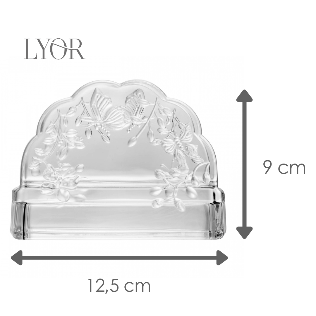 Porta Guardanapos New Butterfly Cristal Ecológico - Lyor