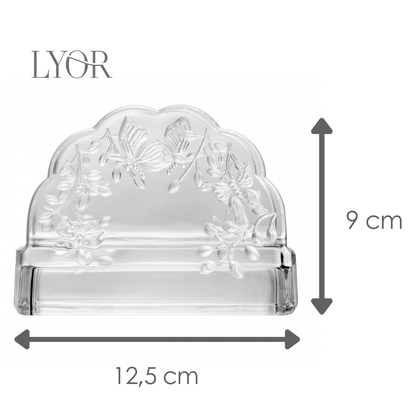 Porta Guardanapos New Butterfly Cristal Ecológico - Lyor