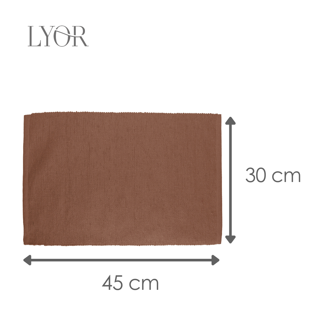 Lugar Americano Momentos 45cm x 30cm Marrom Algodão - Lyor