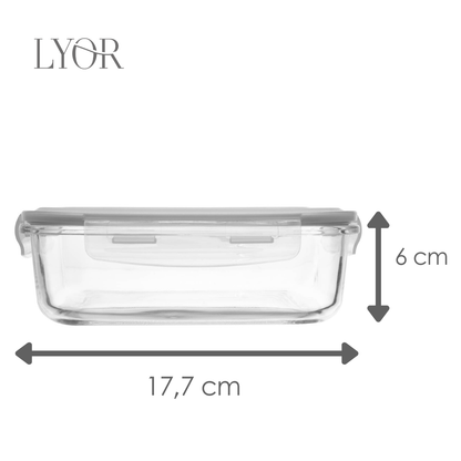 Pote Hermético de Vidro com Tampa 640ml - Lyor