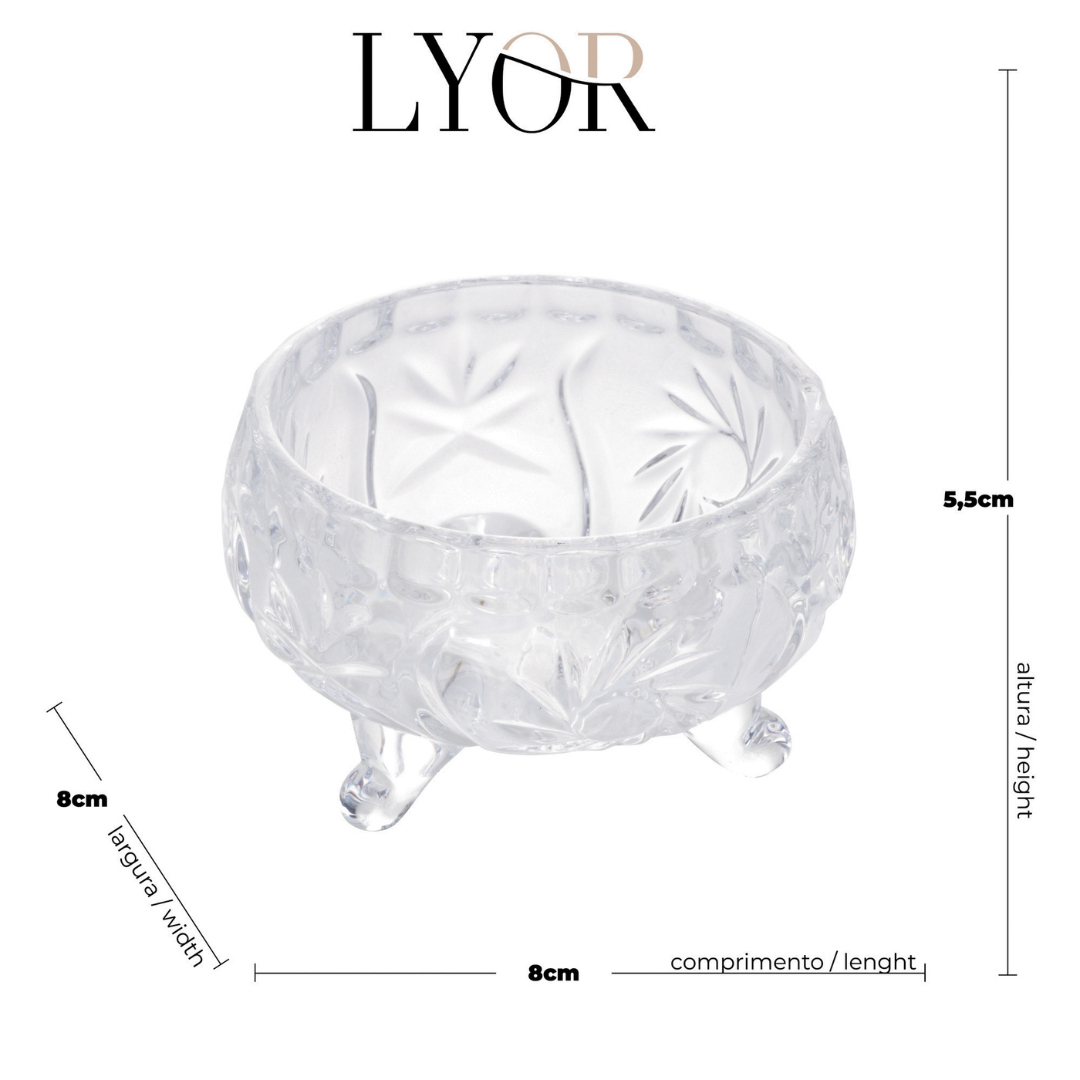 Bowl de Cristal Prima 8cm x 5,5cm - Lyor