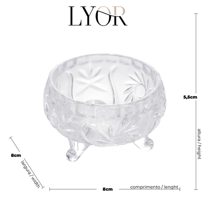 Bowl de Cristal Prima 8cm x 5,5cm - Lyor