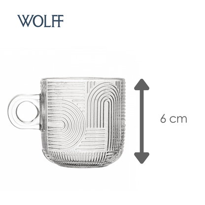 Conjunto 4 Xícaras de Vidro Frankfurt 100ml - Wolff