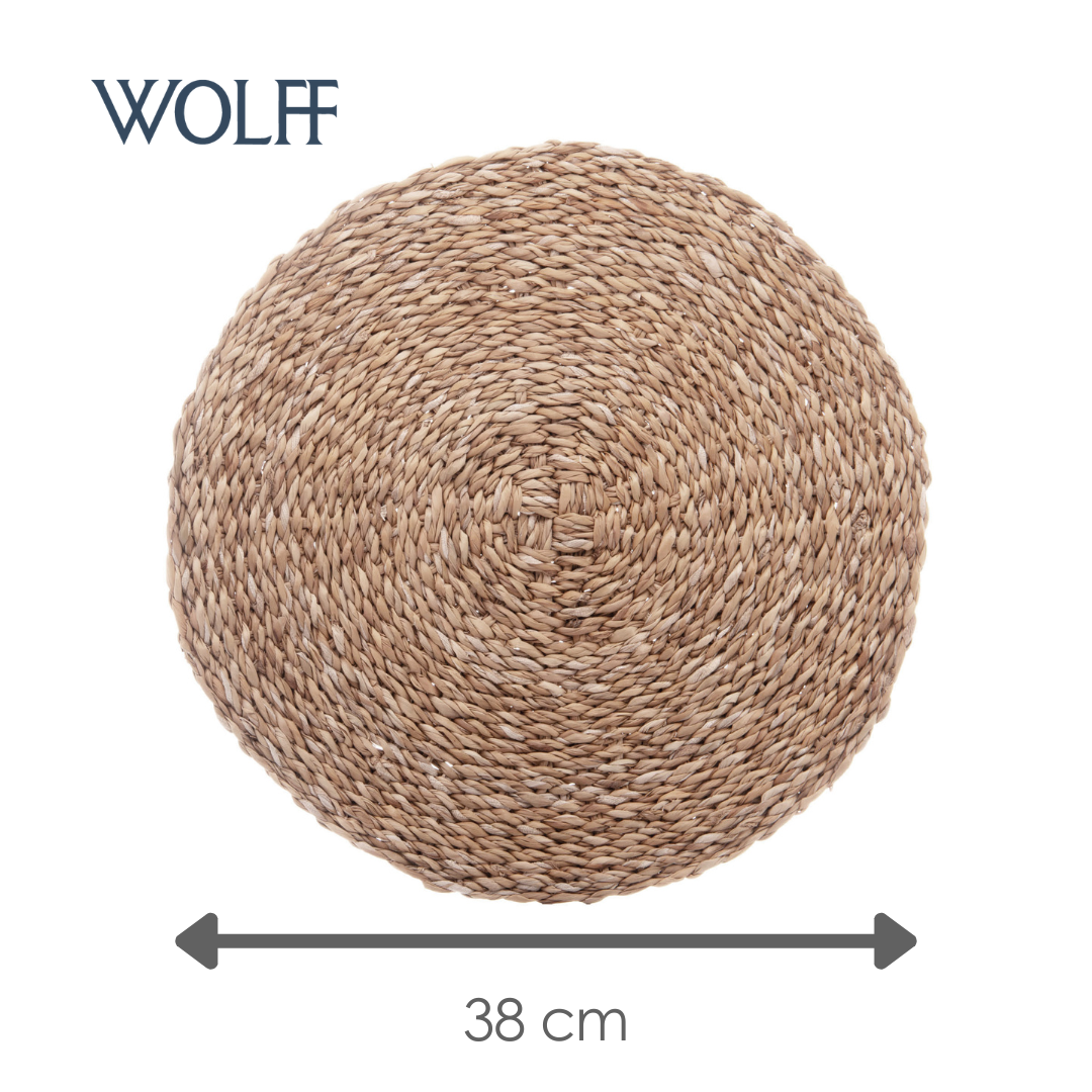 Lugar Americano de Fibra Natural Trançado 38cm - Wolff