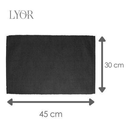 Lugar Americano Momentos 45cm x 30cm Preto Algodão - Lyor