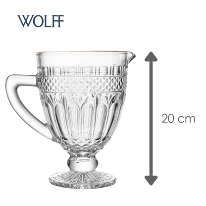 Jarra Vidro com Fio Dourado Brand 1L - Wolff