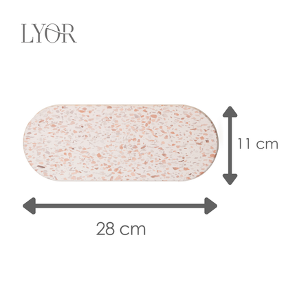 Bandeja Oval Absorvente para Pia Stone 28cm x 11cm Granilite Pedra Diatomita - Lyor
