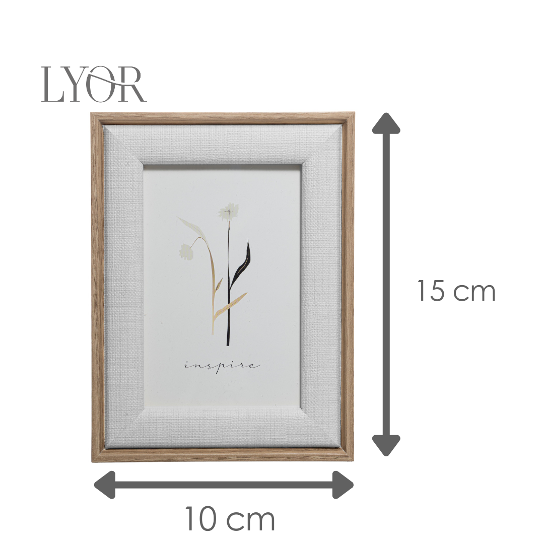 Porta-Retrato Happy 10cm x 15cm Branco Mdf - Lyor