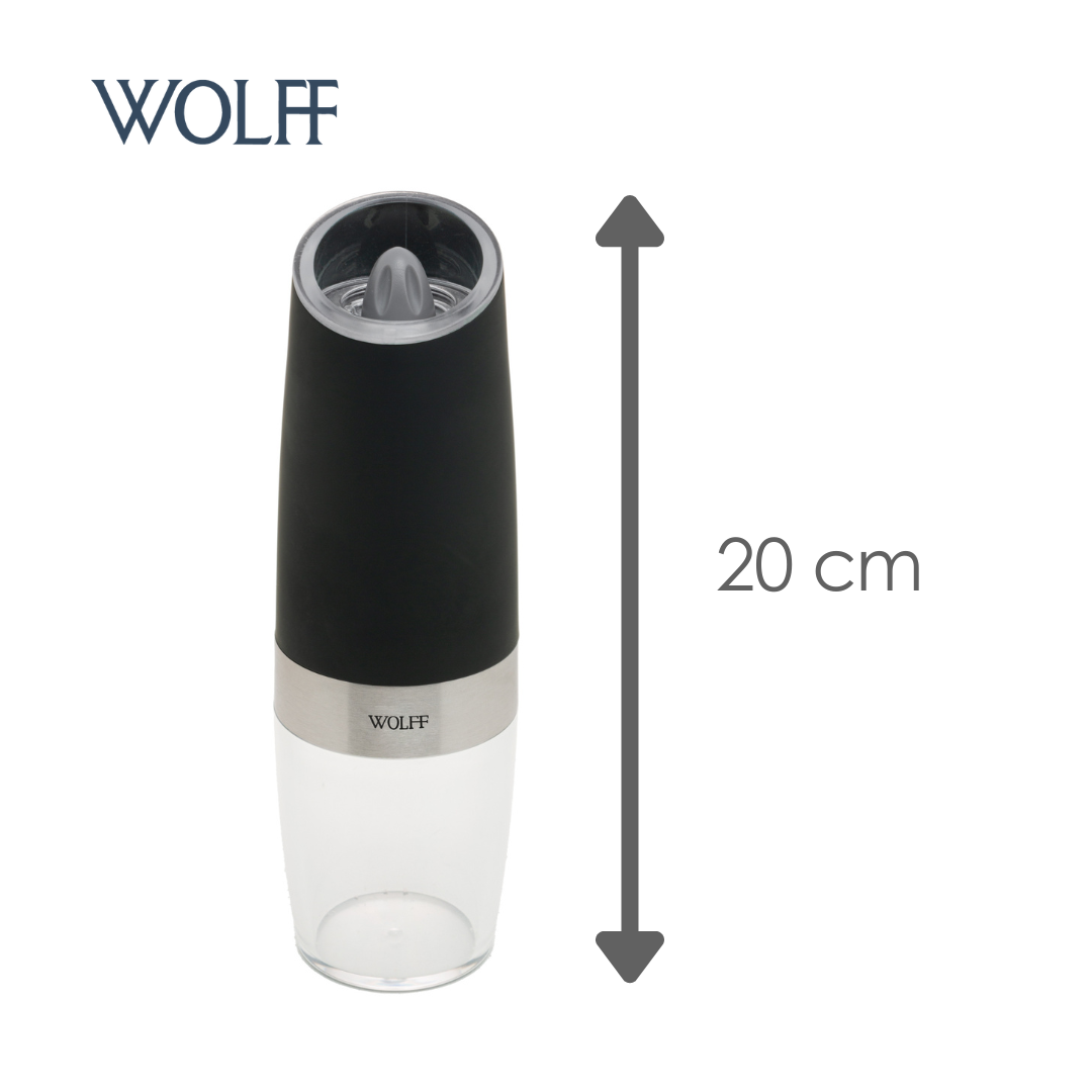 Moedor de Temperos Automático em Aço Inox Preto - Wolff