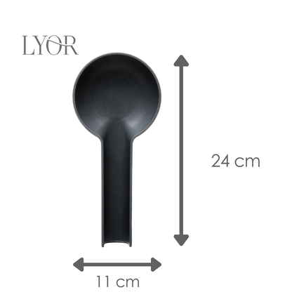 Descanso para Talher 11cm x 24cm x 3cm Preto PP e Bambu - Lyor