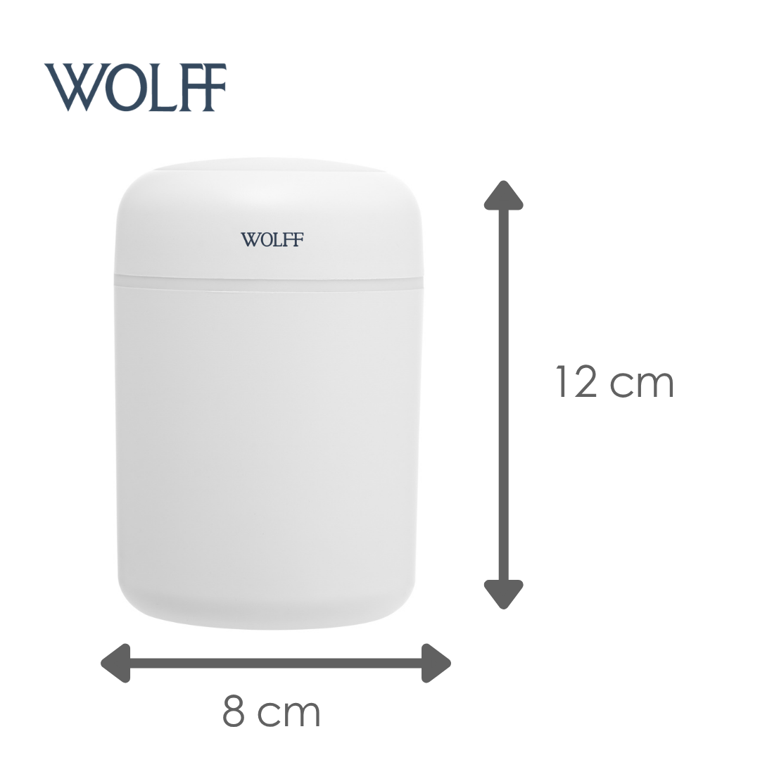 Umidificador de Ar Portátil de Plástico com Entrada USB e Luz Led Noturna 300ml - Wolff