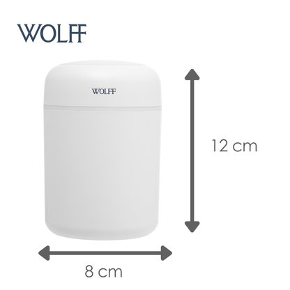 Umidificador de Ar Portátil de Plástico com Entrada USB e Luz Led Noturna 300ml - Wolff