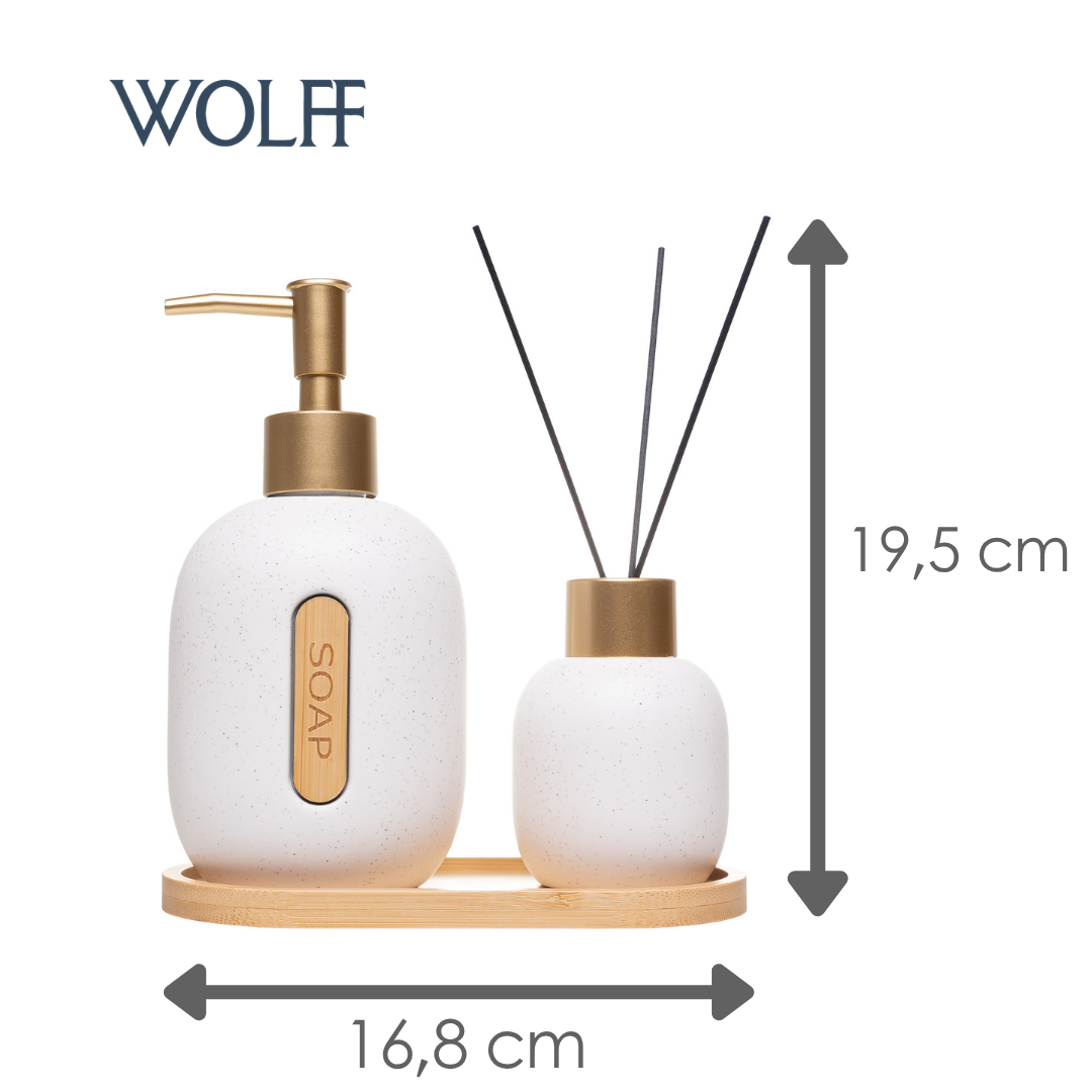 Conjunto 3 Peças para Banheiro Concept Branco Cerâmica - Wolff