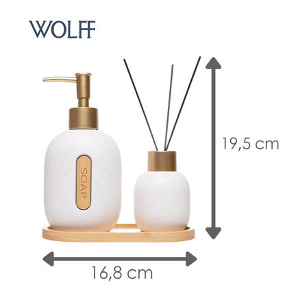 Conjunto 3 Peças para Banheiro Concept Branco Cerâmica - Wolff