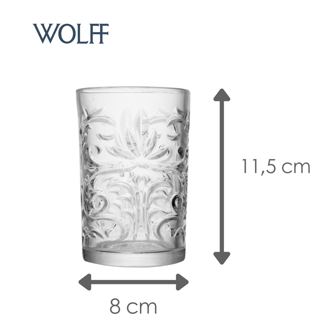 Copo Alto Arabesco 330ml Cristal Ecológico - Wolff