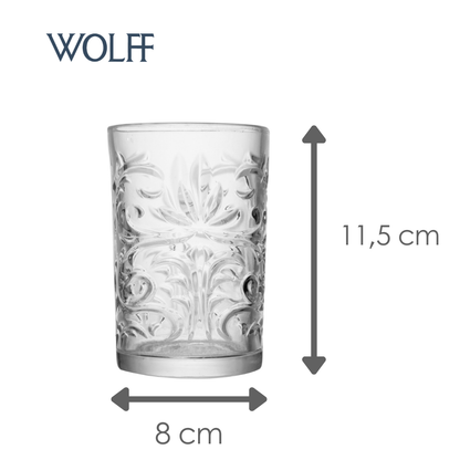 Copo Alto Arabesco 330ml Cristal Ecológico - Wolff