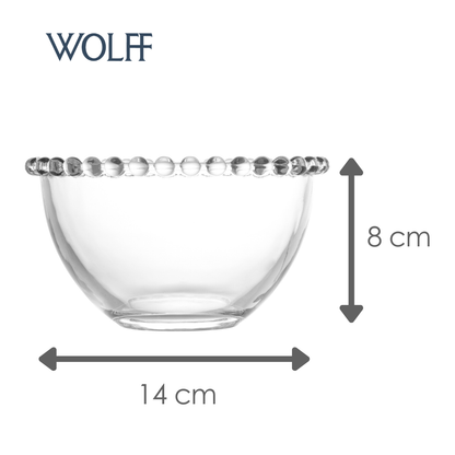 Conjunto 4 Bowls Pearl 14cm x 8cm Cristal - Wolff