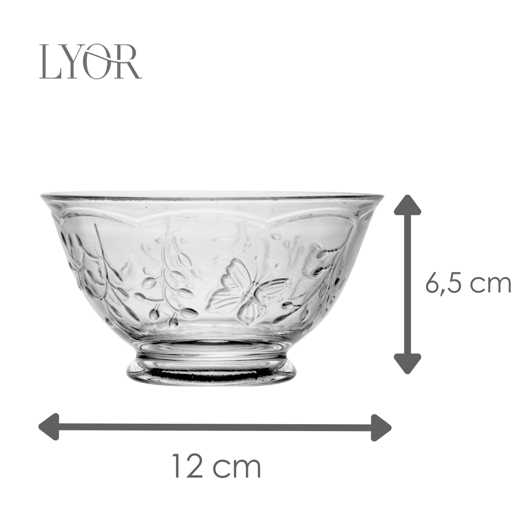 Bowl New Butterfly 12cm x 12cm x 6,5cm Cristal Ecológico - Lyor