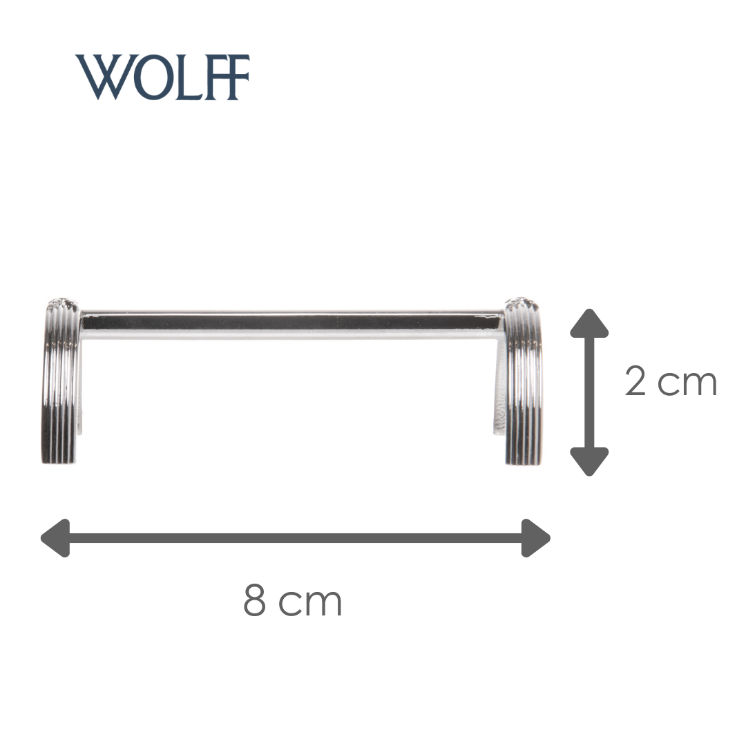 Conjunto 6 Dencansos para Talheres Maitê 8cm x 4cm x 2cm Prateado Zamac - Wolff