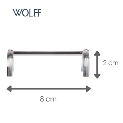 Conjunto 6 Dencansos para Talheres Maitê 8cm x 4cm x 2cm Prateado Zamac - Wolff