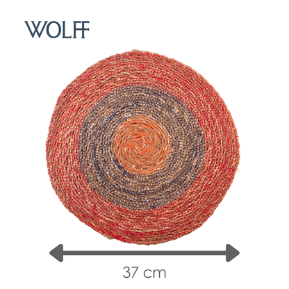 Jogo Americano de Fibra Natural Colorido 37cm Wolff