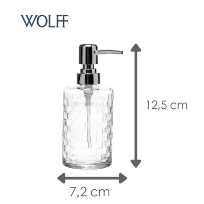Porta Sabonete Líquido Mosaic 330ml Vidro - Wolff