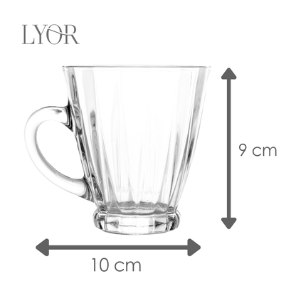 Xícara para Café de Cristal Radial 160ml - Lyor