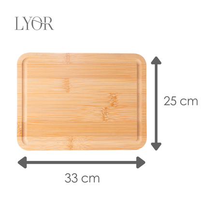 Tábua de Bambu 25cm x 33cm x 1,5cm - Lyor