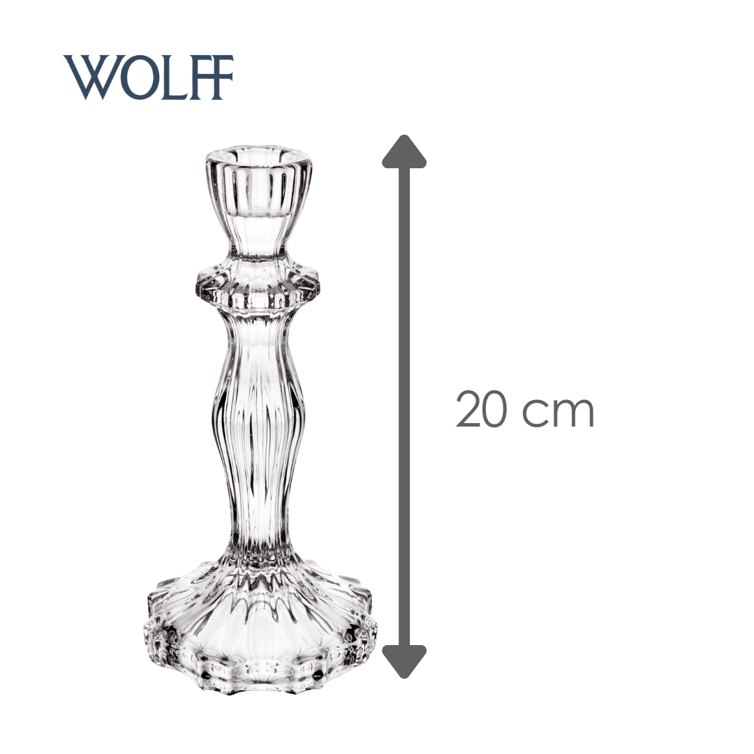 Castiçal para Vela de Vidro Athenas 10cm x 10cm x 20,5cm - Wolff
