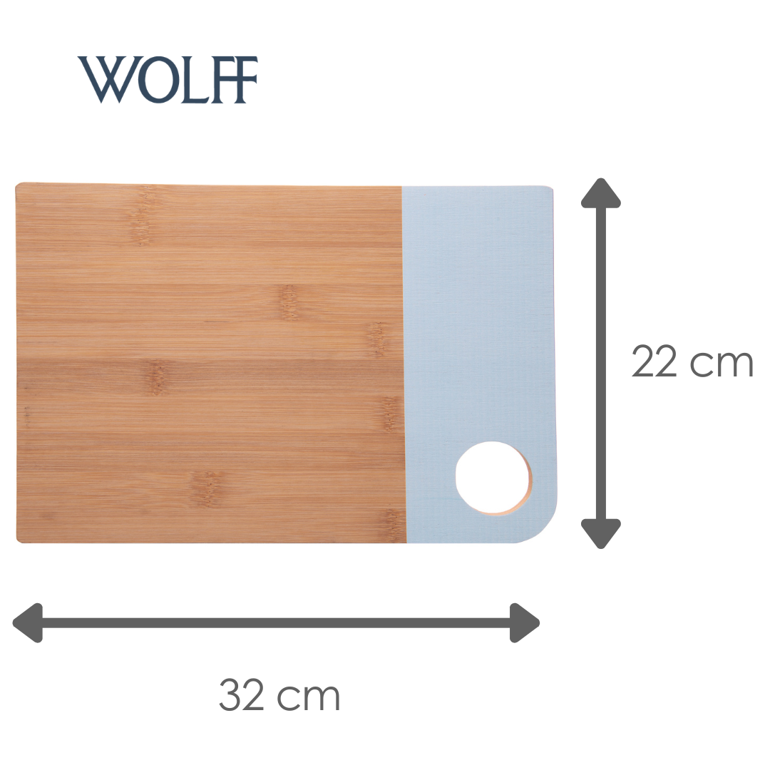 Tábua para Corte Lignora Retangular Bambu Azul - Wolff