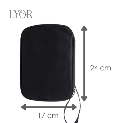 Organizador de Cabo 24cm x 3cm x 17cm Preto Poliéster - Lyor