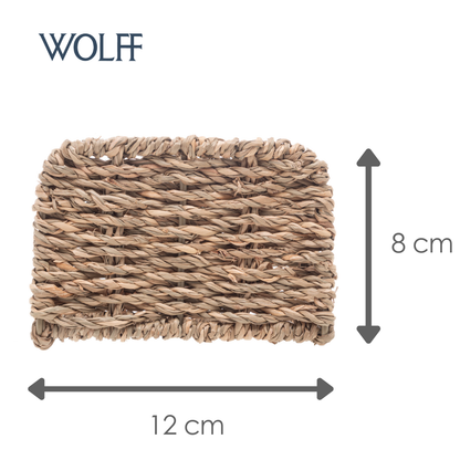 Porta Guardanapos de Sisal 12cm x 6,5cm x 8cm - Wolff