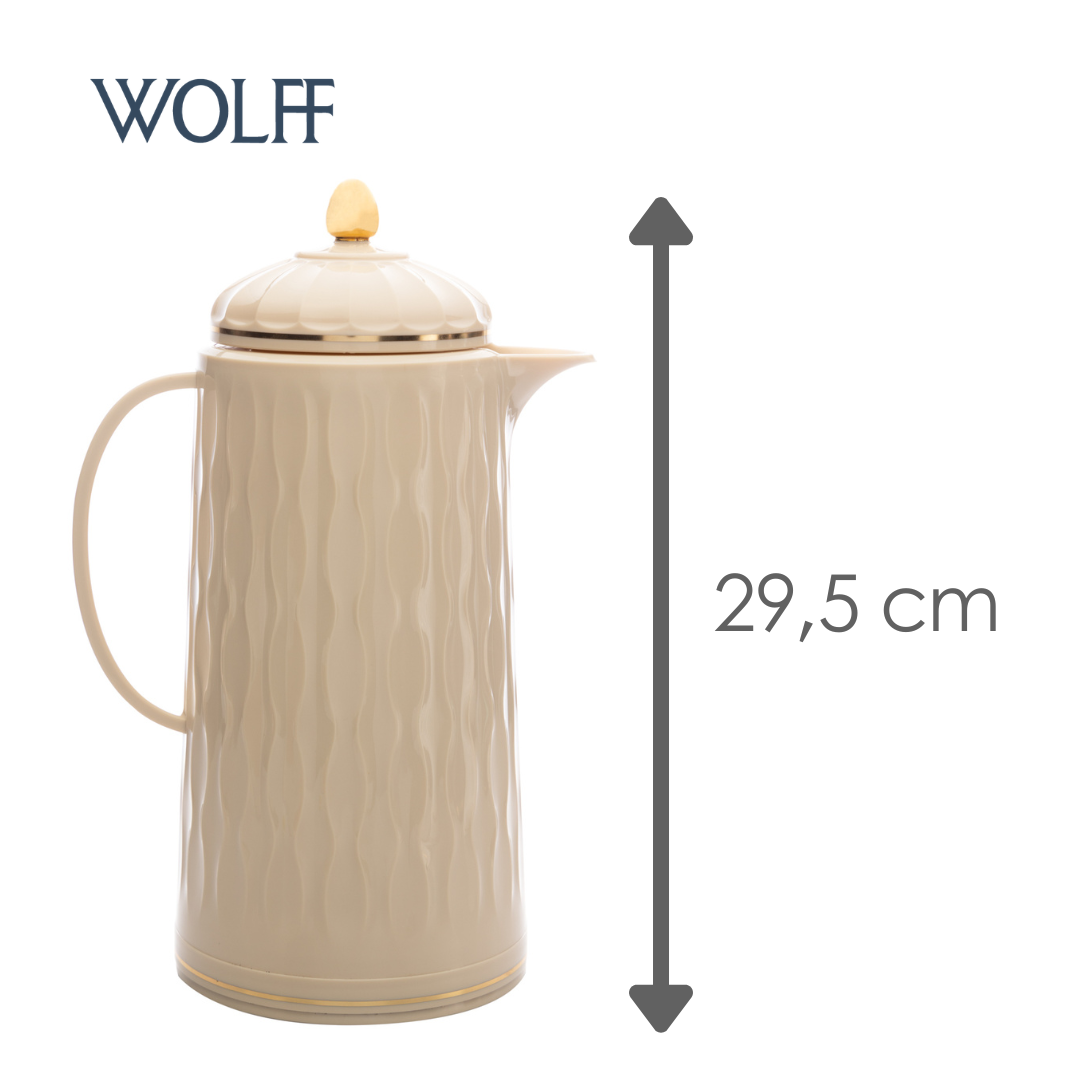Garrafa Térmica de Plástico Grécia Bege 1L - Wolff