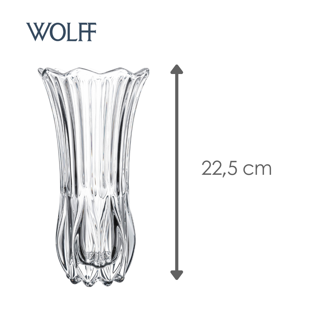 Vaso de Vidro Tulipa 12,5cm x 12,5cm x 22,5cm - Wolff