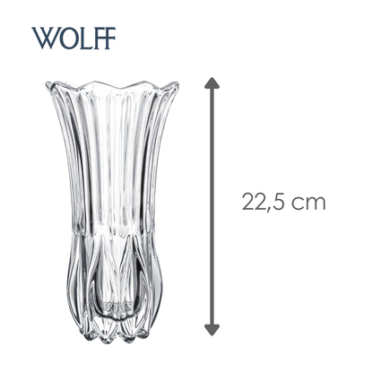 Vaso de Vidro Tulipa 12,5cm x 12,5cm x 22,5cm - Wolff