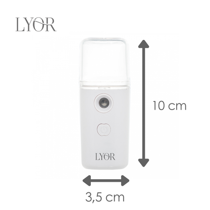 Umidificador de Ar Portátil de Plástico Recarregável com Entrada USB Branco 35ml - Lyor