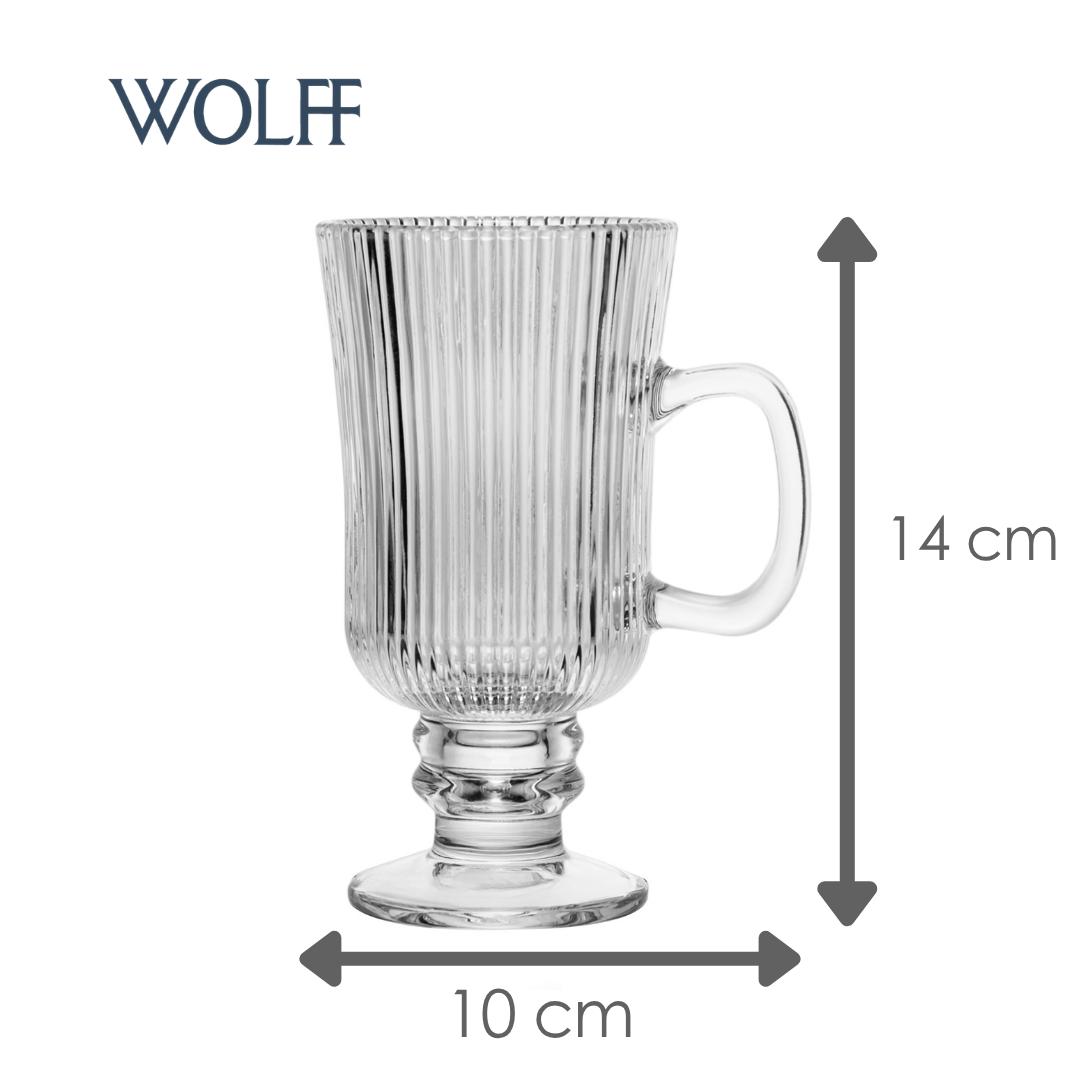 Taça de Cappuccino Lines 240ml Vidro - Wolff