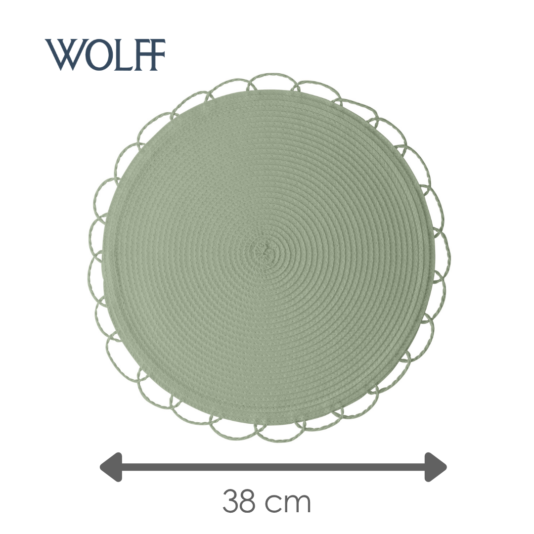 Lugar Americano de Plástico Verde 38cm - Wolff