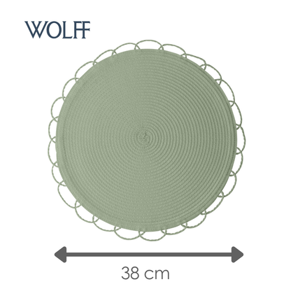 Lugar Americano de Plástico Verde 38cm - Wolff