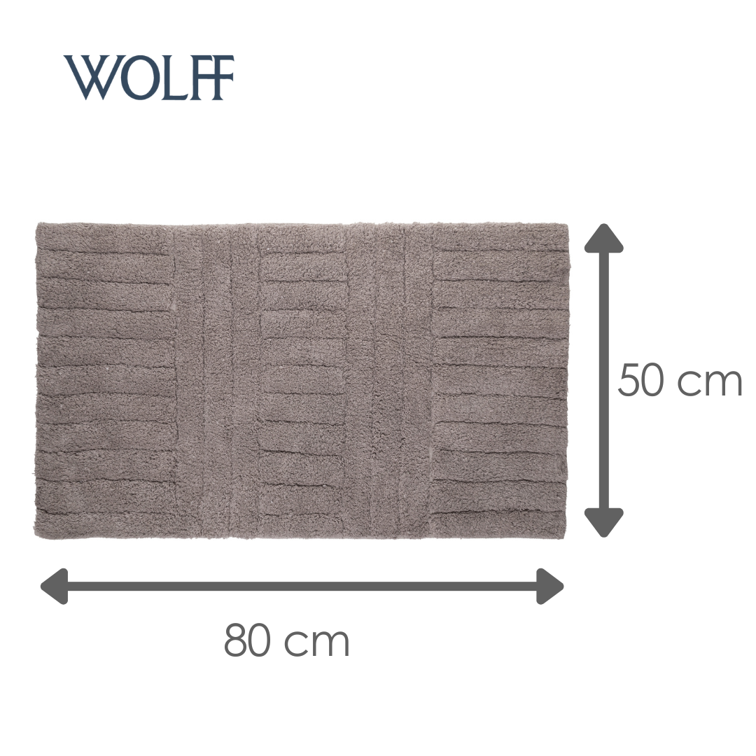 Tapete Genova 50cm x 80cm Cinza Algodão - Wolff