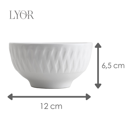 Bowl de Porcelana Balloon Branco 380ml - Lyor