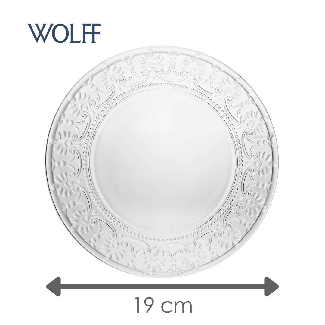 Prato para Sobremesa Mauve 19cm x 2cm Cristal - Wolff