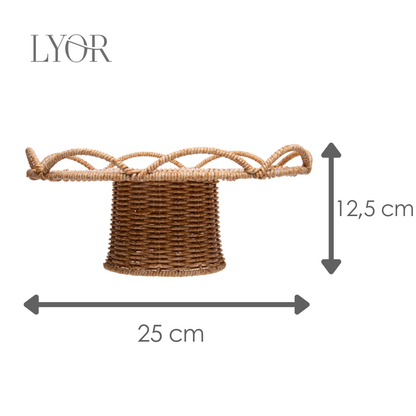 Prato para Bolo com Pé Bali 25cm x 25cm x 12,5cm Plástico - Lyor
