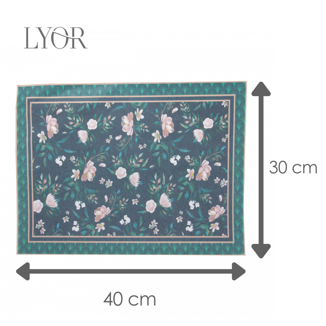 Conjunto 24 Jogos Americanos de Papel Magnolia 40cm x 30cm - Lyor