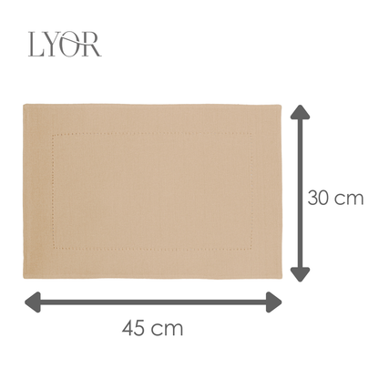 Lugar Americano Lévis 30cm x 45cm Creme Algodão - Lyor